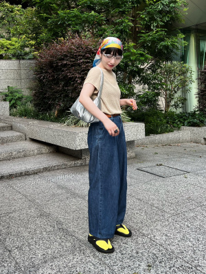 ユニクロ公式 | ドレープデニムタックパンツ/丈長め