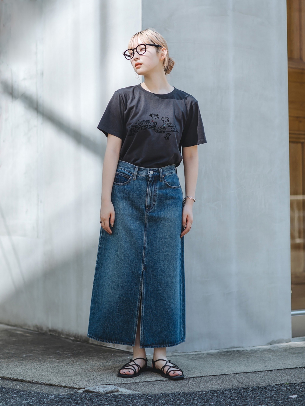 デニムロングスカート」の着用コーディネート| ユニクロ公式 