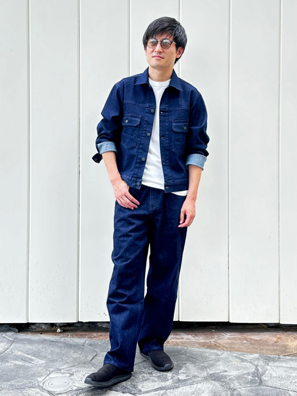 UNIQLO ユニクロ　ダークグリーン デニムジャケット & パンツ セット 公式スタイリング | ユニクロ公式