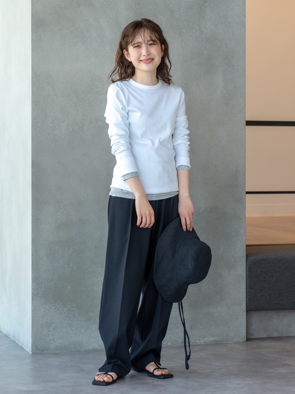 エアリズムシルクブレンドUVカットクルーネックT、ソフトリブクルー