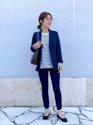 ユニクロC　感動ジャケット　ネイビー UNIQLO : Cの感動セットアップ『感動ジャケット』と『感動タック