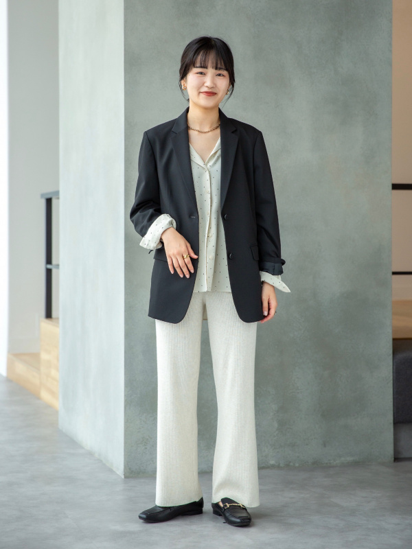 美品✨【ユニクロ シー】テーラードジャケット ヘリンボーン ウール混【L】通勤 美品✨【ユニクロ シー】テーラードジャケット ヘリンボーン