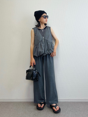 アイボリー・ブラウン ノースリーブブラトップ ユニクロ公式 | ワッフルクルーネックブラT（ノースリーブ）