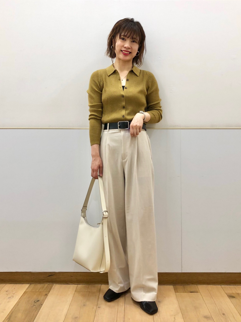 ダブルジャケット、タックワイドパンツ」の着用コーディネート 
