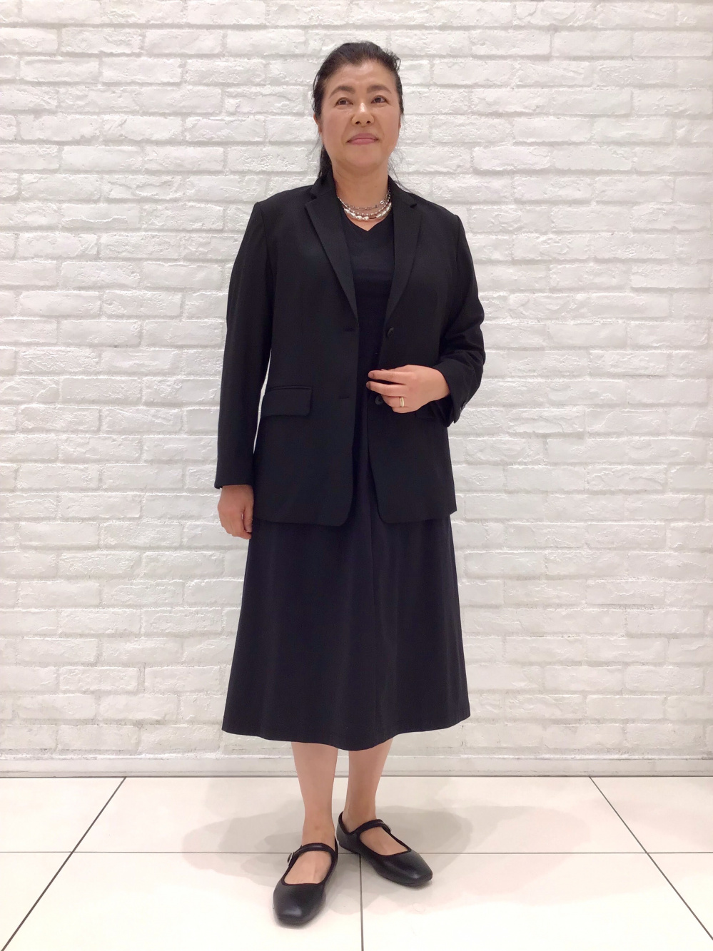 ウルトラストレッチエアリズムワンピース、テーラードジャケット