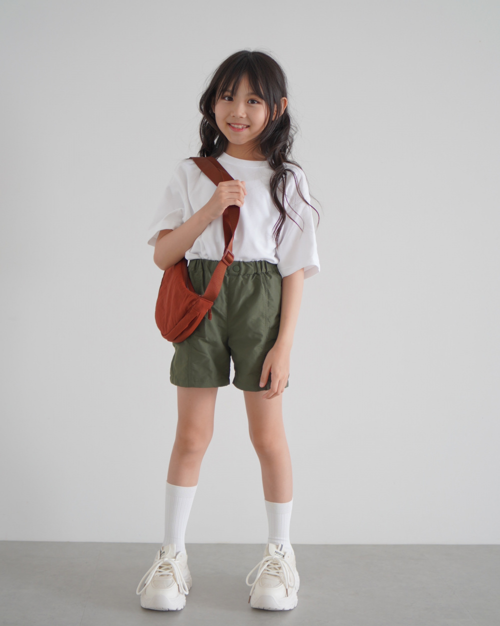 GIRLS デニムショートパンツ、ソックス/3足組/ワイドリブ」の