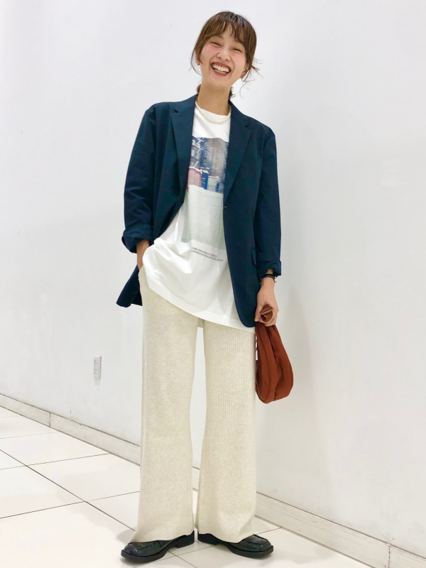 UNIQLO ユニクロC  コーデュロイジャケット　パンツ　ブルー　セット　新品 公式スタイリング | ユニクロ公式
