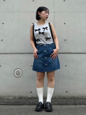 ユニクロ公式 | GIRLS デニムミニスコート
