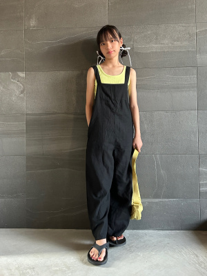 ユニクロ公式 | GIRLS リネンブレンドサロペット