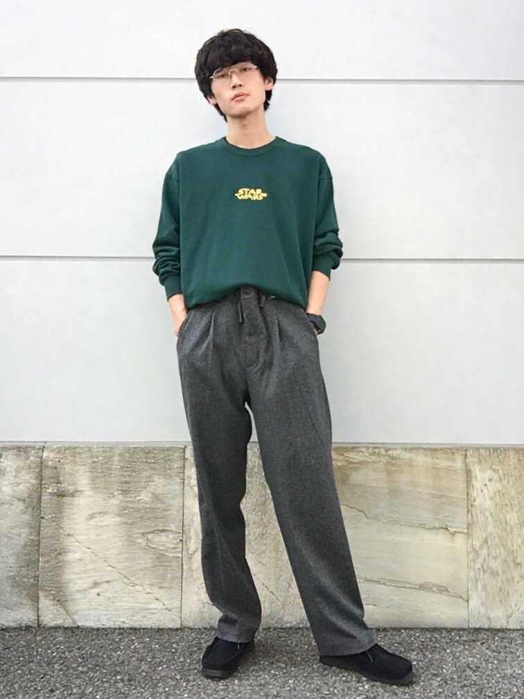 タックワイドパンツ/ヘリンボーン」の着用コーディネート| ユニクロ公式