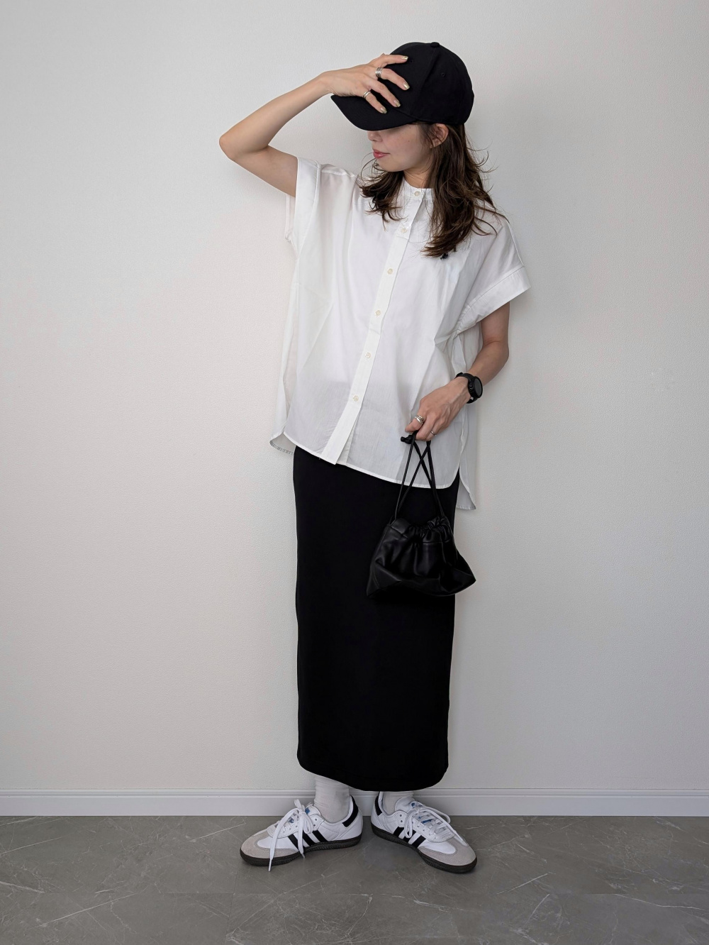 ドライスウェットナローマキシスカート（丈標準80～84cm）セットアップ