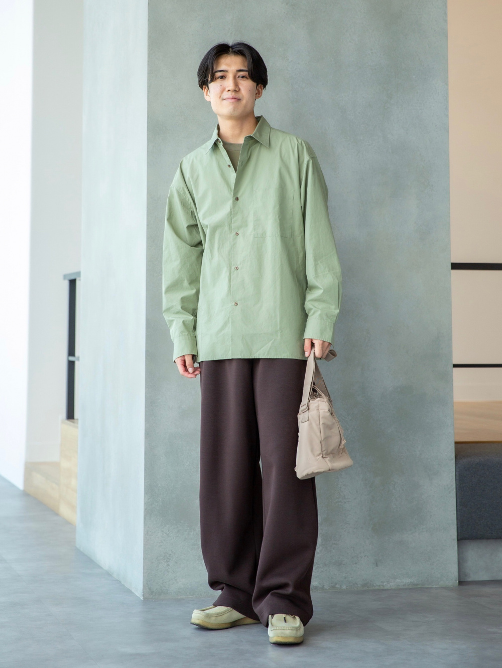 ソフトタッチクルーネックTシャツ、スフレヤーングラデーション