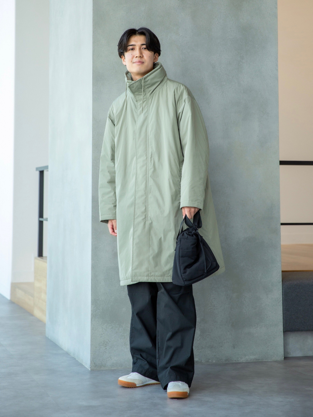 UNIQLO C フーデッドコート&ナイロンフーデッドネックウォーマー