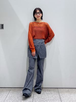 新品 定価3.5万 ナナミカ メッシュクルーネックセーター S 光電子 グレー ユニクロ公式 | メッシュクルーネックセーター