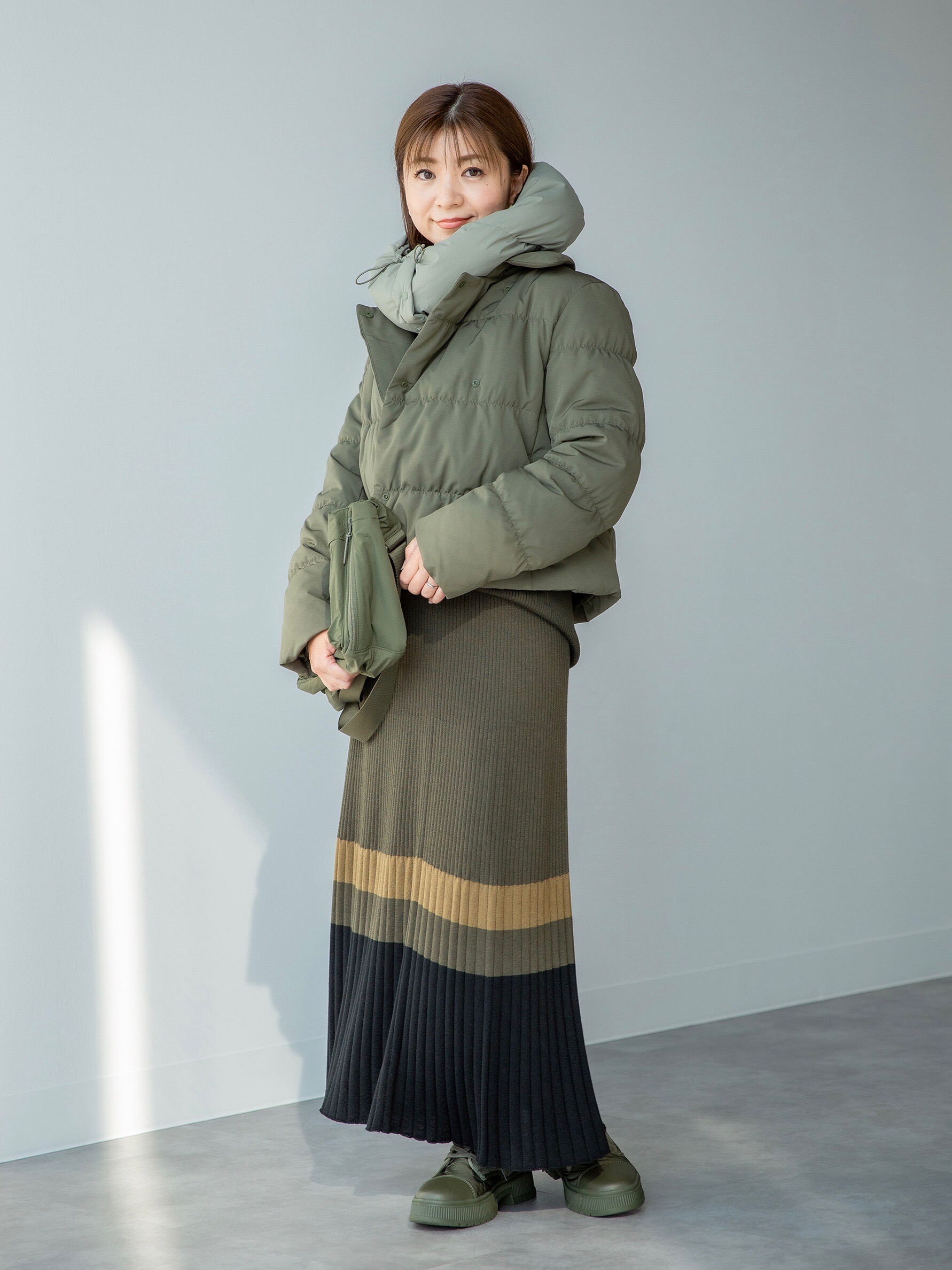 新品未使用】UNIQLO C ナイロンフーデッドネックウォーマー