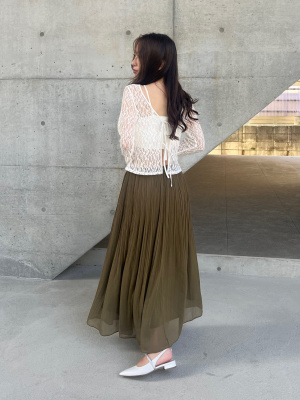 32ヤード シフォンスカート Pierrot スカート 裏地付きシフォンフレアスカート : ZOZOTOWN