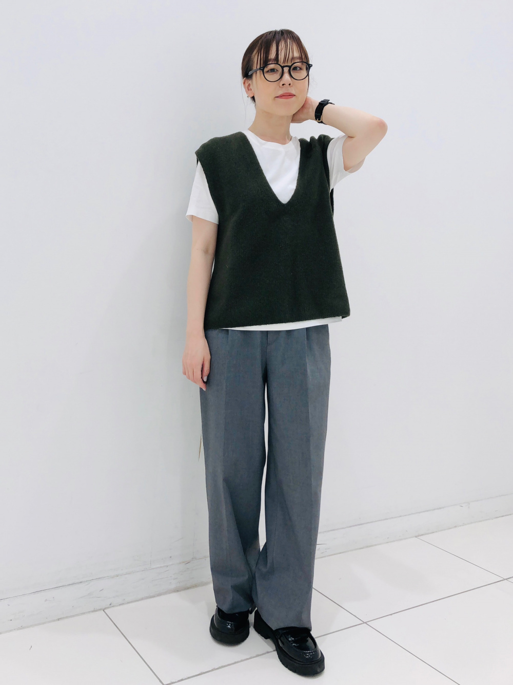 【未使用】ユニクロ　コントワーデコトニエ　ウールノースリーブジャケット　ベスト 値下げしました。UNIQLOコントワー・デ・コトニエウール
