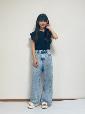 ちーさん　ユニクロラッフルスリーブ2点&adidasパンツ1点 ユニクロ公式 | ラッフルスリーブT