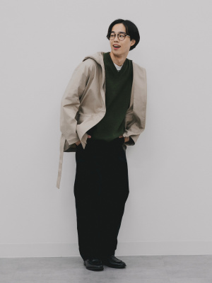 新品 UNIQLO C 3WAYコットンオーバーサイズハーフコート XL 黒 ユニクロ公式 | 3WAYコットンオーバーサイズハーフコート