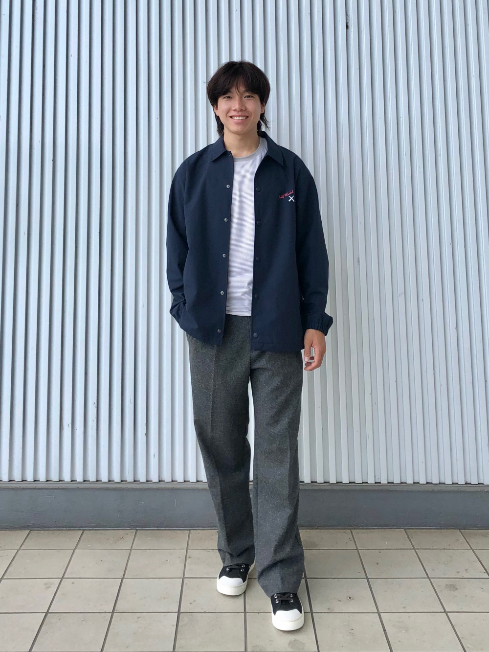 ユニクロ カウズ×ウォーホル コーチジャケット ネイビー Uniqlo x KAWS】カウズ ウォーホル コーチジャケット (KAWS