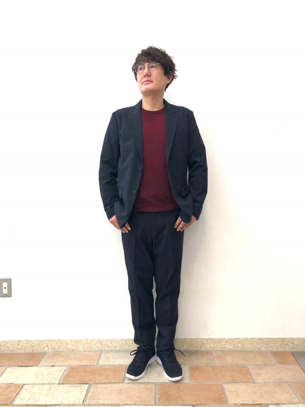 感動ジャケット/ライト、感動パンツ/ライト」の着用
