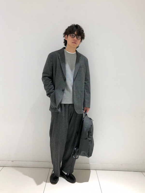 タックワイドパンツ/ヘリンボーン（メンズ）の着用コーディネート一覧