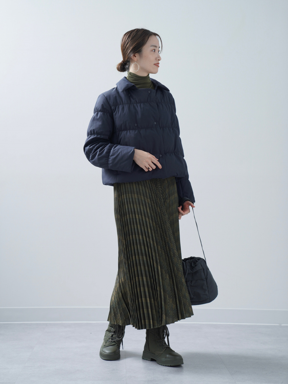 極暖ヒートテックカシミヤブレンドタートルネックT、ダウンショート