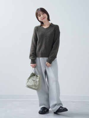 ユニクロ公式 | ミックスヤーンポロセーター