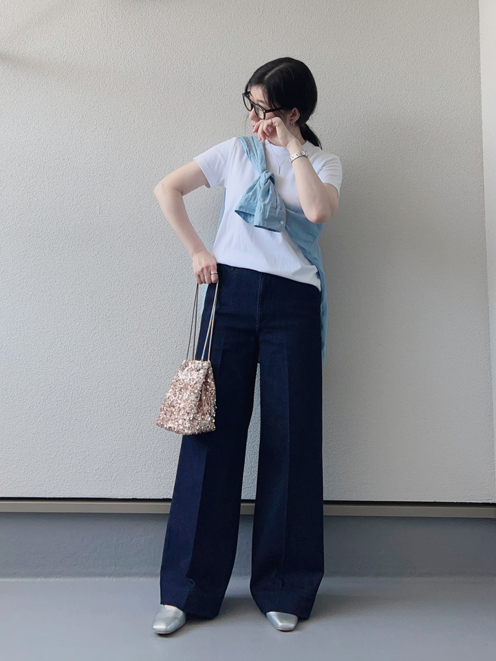 プレミアムリネンシャツ、リネンブレンドタックテーパードパンツ」の