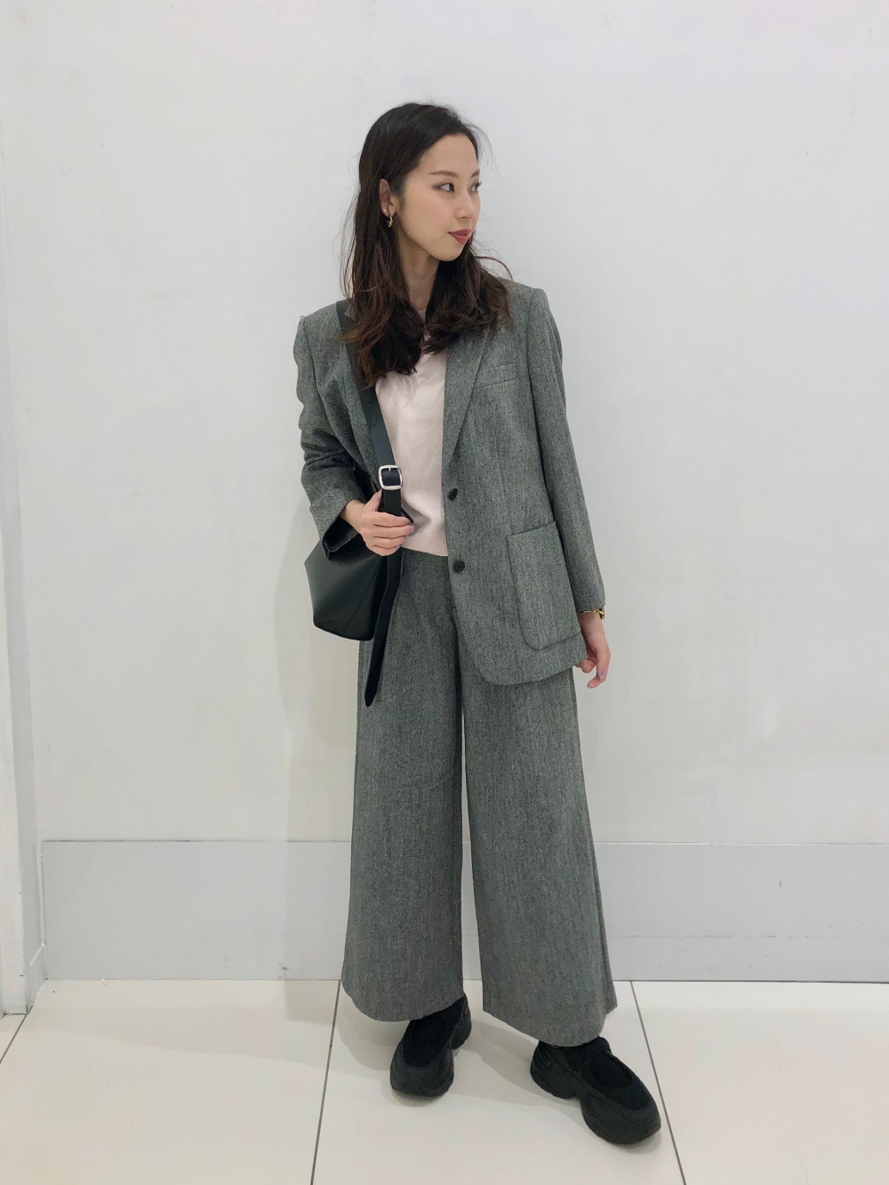 ツイードオーバーサイズジャケット」の着用コーディネート