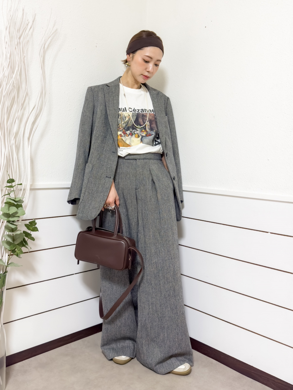 ツイードオーバーサイズジャケット」の着用コーディネート| ユニクロ公式