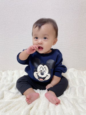 [100cm] Mickeyキョロキョロ♡クリスマススウェット SAINT M×××××× (セントマイケル) × クルーネック・スウェット