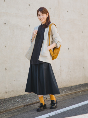WOMEN'S COTTON BLEND VOLUME SKIRT | UNIQLO SG
