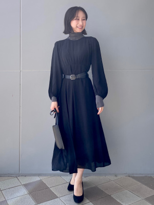 UNIQLO C フレアワンピース XXLブラック タグ付き新品 ユニクロさんこの黒ワンピ…着やせ力がスゴすぎん？買わない理由