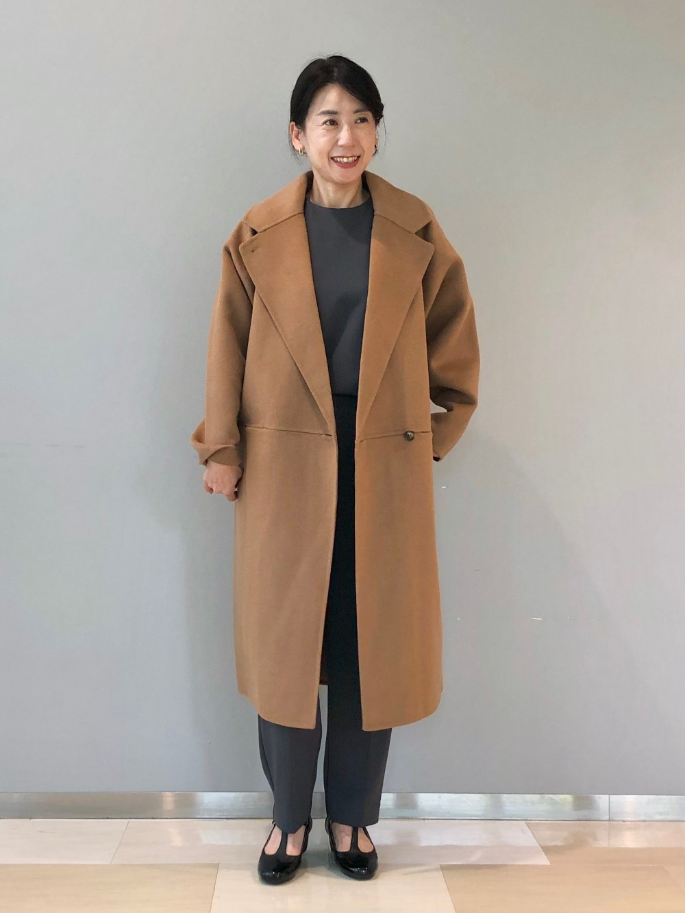 ダブルフェイスロングコート」の着用コーディネート| ユニクロ公式