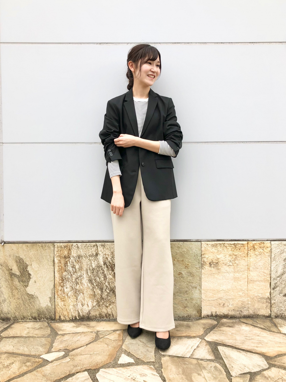 cornUNIQLO テーラードジャケット　リラックスフィット　2点セット cornUNIQLO テーラードジャケット リラックスフィット 2点セット