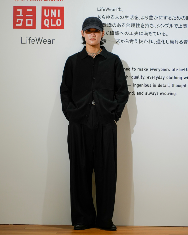 ケーブルクルーネックセーター（長袖）、スマートアンクルパンツ2WAY