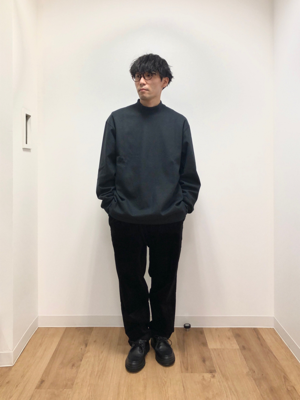 ブラッシュドツイルオーバーシャツ（長袖）、ブラッシュド