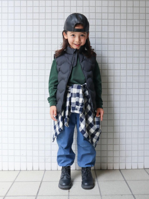2024年　UNIQLO ユニクロ　キッズ　160 デニム　カーゴパンツ　暖パン 2024年 UNIQLO ユニクロ キッズ 160 デニム カーゴパンツ 暖パン