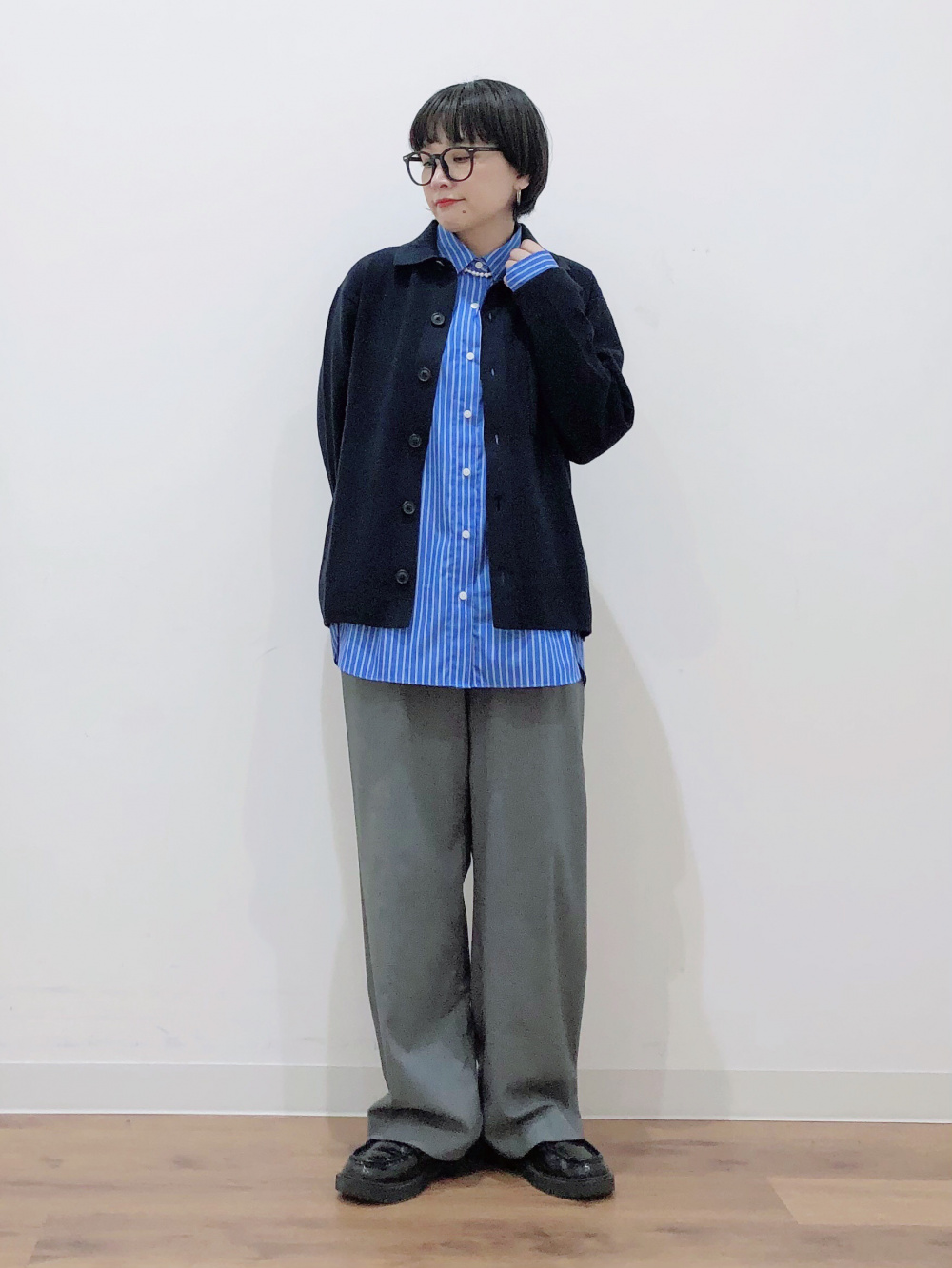 ダブルシフォンコットンシャツ