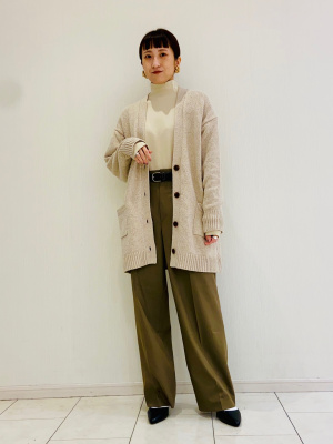 《未使用》ユニクロ　UNIQLO M ホワイト ロングカーディガン 薄手 ユニクロ公式 | ライトVネックカーディガン（長袖）