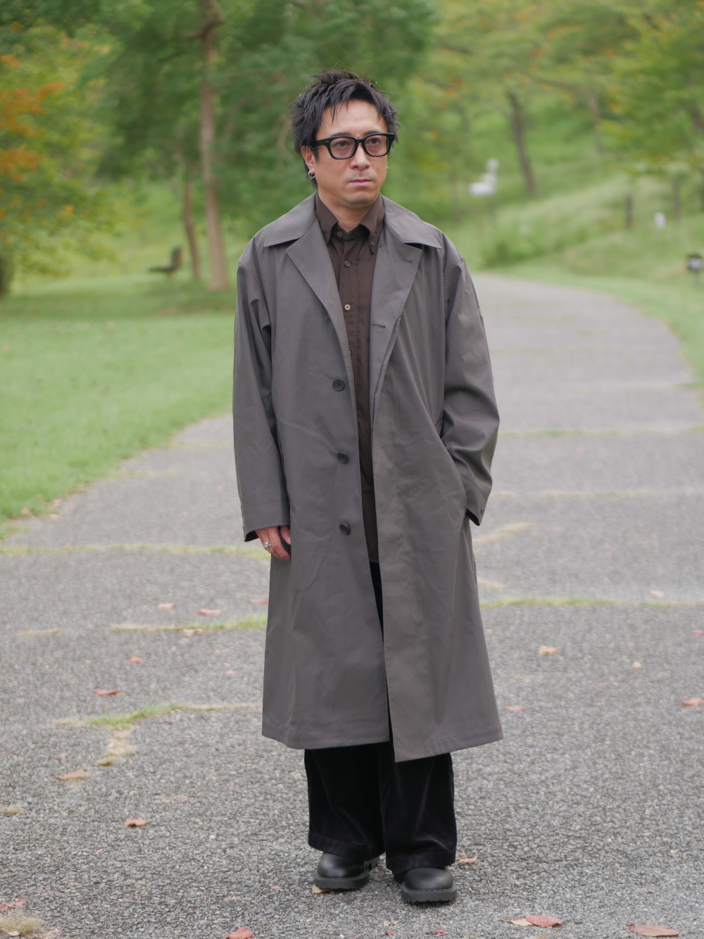 ドレープステンカラーコート