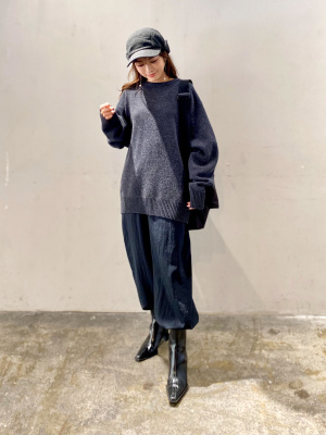 Hurley ブラック クルーネック セーター 新品タグ付き ユニクロ公式 | バイカラーラムクルーネックセーター