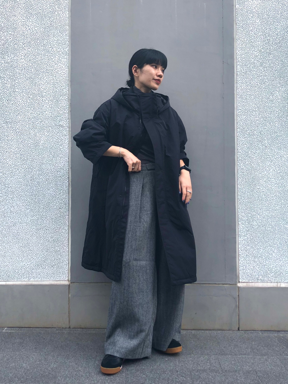 UNIQLO　:C　フーデッドコート着用10回未満 ユニクロC フーデッドコート - メルカリ