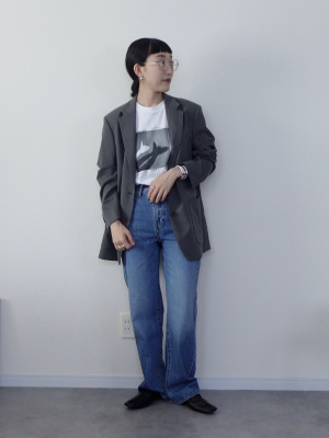 リュクス  ストライプ オーバーサイズ ジャケット c979d4b1124ed7cacb972c13c8b0d4