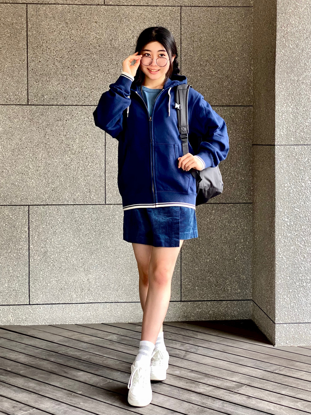 モッズコート、スウェットフルジップパーカ」の着用コーディネート