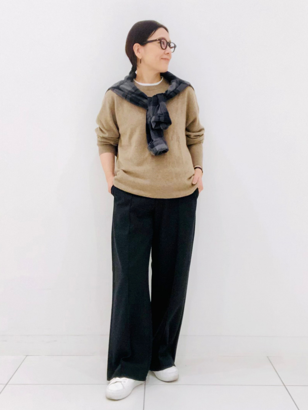 カシミヤ混✨️ WRAY ビッグシルエットクルーネックニット ゆったり
