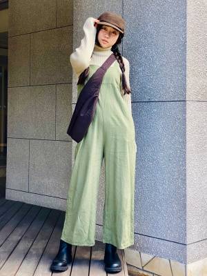 ハニープーネストローブ♡リネンプチフリルサロペット nest Robe - ネストローブ♡リネンプチフリルサロペットの通販
