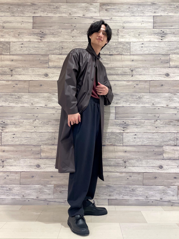 UNIQLO U ユニクロU コーティングロングコート L ダークブラウン