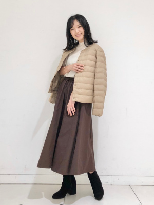 UNIQLO カシミアモックネックセーター BEIGE L UNIQLO - ユニクロ カシミヤモックネックセーターの通販 by shop